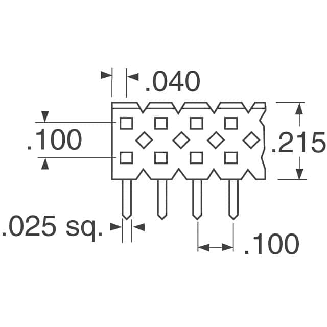 929667-01-19-I 3M  Headers Male Pins